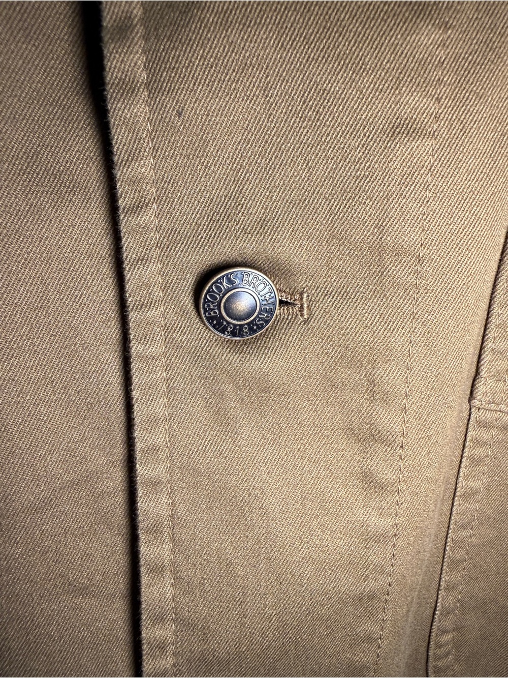 BROOKS BROTHERS - Dark Olive Cotton Twill Chore Coat in Men’s 2XL (NWT) - Picture 7 of 13